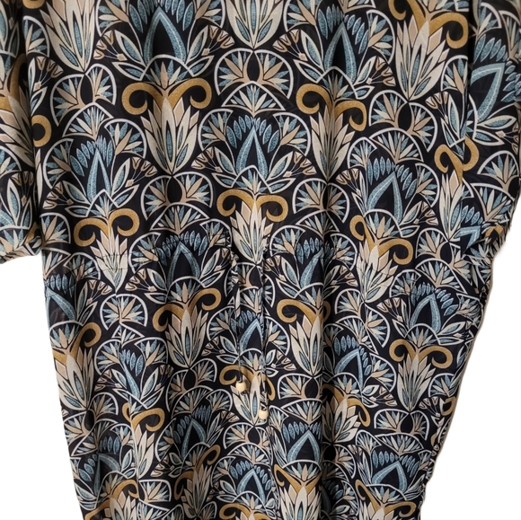 Basic Model Swimsuit Cover-up Size Small Black Blue Gold - Picture 4 of 7